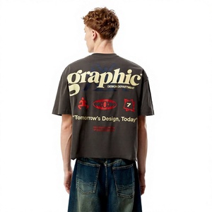 T-shirt pour homme en coton lavé de qualité supérieure, 100 % coton, coupe décontractée, teint en pièce, style streetwear décontracté, manches courtes - Product Image 5