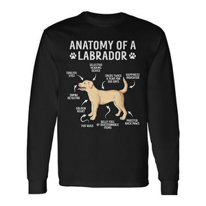 Camiseta de manga larga Anatomy Of A Labrador Retriever para amantes de los perros - Product Image 2