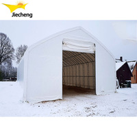 Tente de stockage moderne à structure en acier, panneaux sandwich, imperméable, ignifuge B1, résistance au vent 120 km/h, prix usine