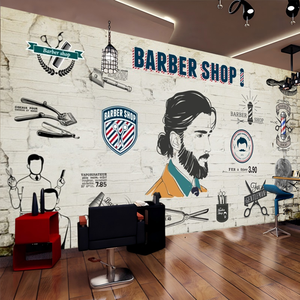 Póster Decorativo Autoadhesivo <span class=keywords><strong>para</strong></span> Salón de Belleza y Barbería, Mural Moderno 3D, Papel Tapiz, Pintura Mural Autoadhesiva - Product Image 2