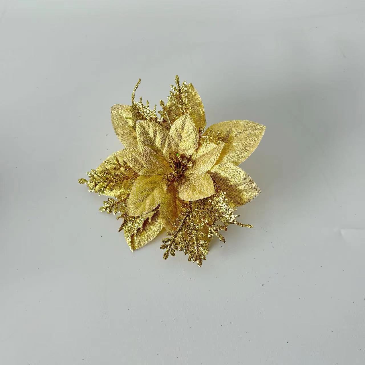 Glitter cloth gold powder flower 14cm