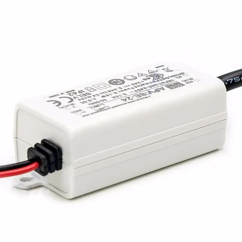 Fuente de alimentación conmutada de salida única, controlador LED Original de voltaje constante AC/DC de 8W, APV-8E-24 Mean Well