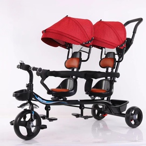 Carrito de Paseo Doble para Niños Gemelos, con Asientos Laterales, Manillar de Empuje y Capota, Nuevo y en Oferta - Product Image 4