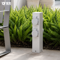 Poteau d'alimentation étanche NEMA 3R, prise de courant extérieure en acier inoxydable 304 pour jardin, allée et camping