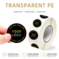 Roll Label PVC Custom Tahan Air, Stiker Vinyl Perekat Sendiri untuk Pencetakan Logo, Kemasan, dan Label Barcode