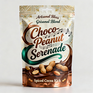 Pochette debout avec fermeture éclair pour paquets <span class=keywords><strong>d</strong></span>'arachides épicées, sacs plats en mylar PE 100g 250g métallisé en feuille imprimée personnalisée - Product Image 2