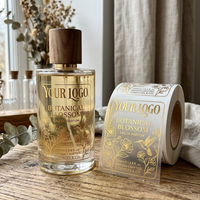 Étiquettes en rouleau personnalisées de luxe en feuille d'or, imperméables, résistantes aux UV, autocollants avec logo pour bouteilles en verre cosmétiques, marque privée