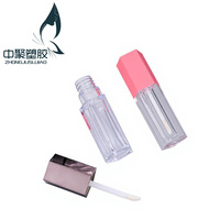Tubes de gloss à lèvres vides de 10 ml en or rose, forme pentagone, avec applicateur épais, personnalisables et de luxe, pour marque privée
