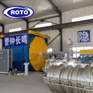 Macchina per lo stampaggio rotazionale macchina per la formatura di plastica tipo navetta macchina Rotomolding per la barriera stradale - Product Image 4