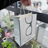 Offre Spéciale kraft recyclé sacs en papier pour lunettes logo personnalisé vecteur optique sacs lunettes sac en papier