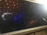 Plafond acoustique en fibre de polyester haute densité, plafond ciel étoilé avec fibres optiques et panneau de commande