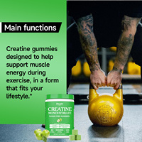 Gummies de créatine monohydrate 5500 mg pour la croissance musculaire, les performances athlétiques, le soutien immunitaire, la gestion de l'énergie, 120 unités, OEM Sports