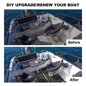 <span class=keywords><strong>Tapis</strong></span> en mousse EVA KT GuoMei noir et brun foncé pour pont <span class=keywords><strong>de</strong></span> bateau, revêtement <span class=keywords><strong>de</strong></span> sol marin en nid d'abeille, coussinets en mousse EVA autocollants pour yachts - Product Image 6