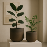 Haute qualité maison jardin herbe grand ciment planteur rond cylindrique grand Pot de plantes fleurs Pot moule pour bureau décor à la maison