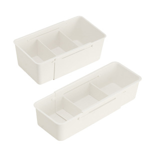 Extendable Kitchen <b>Drawer</b> Organizer With Dividers For Utensils Storage Bins Rectangular Expandable Desktop Organization - Product Image 5