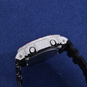 Boîtier de montre de haute qualité avec testeur de diamants, en forme de cœur en émail rouge, serti de diamants Moissanite VVS, pour GA2100 - Product Image 2