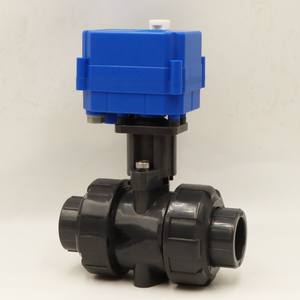 Vanne à boisseau sphérique électrique miniature (DN15 plastique double connecteur) 5V/12V/24V/220V, commande d'angle personnalisable pour le drainage de l'eau - Product Image 2