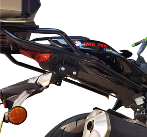 Portaequipajes Trasero de Acero al Carbono Negro para <span class=keywords><strong>Kawasaki</strong></span> 400 Z400 con Percha para <span class=keywords><strong>Ropa</strong></span> y Reposabrazos, Accesorio para Motocicleta - Product Image 4