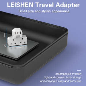 Leishen Ce Ukca Đã Được Phê Duyệt 250V 17W 3-Pin Anh USB Travel Adapter/Mở Rộng Adapter Với 3 Uba + Usbc Và LED Đêm Ánh Sáng - Product Image 3