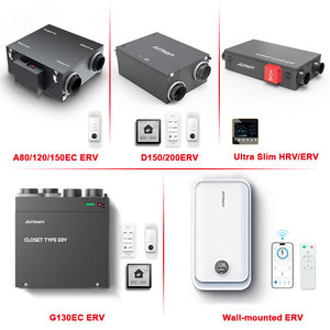 Système de ventilation à récupération de chaleur (ERV/HRV) mural pour une seule pièce, à faible bruit, avec contrôle WiFi - Product Image 5