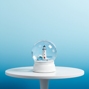 Globo de Nieve con Faro y Olas del Océano, con Nieve en Movimiento - Coleccionable Premium para Decoración Costera - Product Image 2
