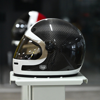Casques de moto intégraux en fibre de carbone vintage personnalisés TRRF 2024, nouvelles innovations, marque Moto avec logo personnalisé