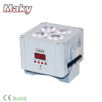 NOUVELLE Lumière # Mini projecteur LED PAR (fer) 4x18W IR avec télécommande sans fil 2.4G DMX, alimentation par batterie, effet lumineux de scène