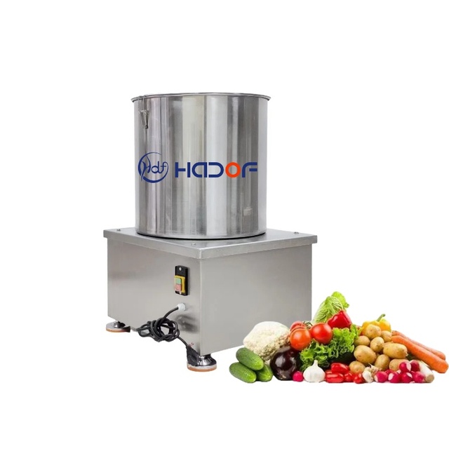 High Performance Stainless Steel 304 Peeling Machine for Vegetables Chips Compact Centrifugal Dehydrator 300-500kg/h for Fast