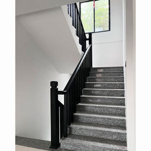 Escalera Interior Simple y Moderna para Villa, Barandillas Negras, Barandillas <span class=keywords><strong>de</strong></span> Aleación <span class=keywords><strong>de</strong></span> Aluminio, Balcón Duradero Personalizado - Product Image 2