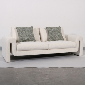 Sofá Seccional Modular Reclinable de Terciopelo Crema Moderno de Alta Gama Italiano, Tapizado, de 3 Plazas, para Eventos y Bodas - Product Image 6