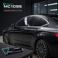 Película Metálica Cerámica MC1095 Gris Oscuro Negro de Alto Brillo para Ventanas, VLT 12%, IR 96%, UV 99%, TSER 45%, Venta al por Mayor OEM