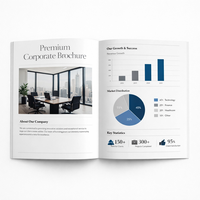 Services d'impression de brochures à bas prix, commande en gros, forme personnalisée pour la promotion de la marque