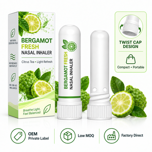 OEM เบอร์กามอต ฟรีช ซิงเกิลพอร์ท อโรมา อินฮาเลอร์ แบบหลอดทรงกระบอก ฐานเกลียวแบบริบ ขนาดพกพา เยอรมนี DACH แบรนด์ส่วนตัว - Product Image 1