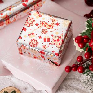 Christmas gift wrapping <b>paper</b> with colorful aluminum coated reindeer and snowflake <b>patterns</b> double sided printing Customizable - Product Image 1