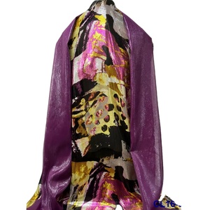 Robes pour filles Lisami de haute qualité, élégantes, en tissu de soie de chiffon métallique, douces et luxueuses, noires et blanches, Dirac Garbasar Maqbal Toob - Product Image 1