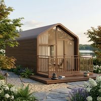 Maison capsule préfabriquée de luxe en acier, type arche, 1 chambre, villa moderne, modulaire, écologique, étanche, mini-maison