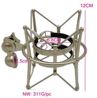 Nouveau design, vente chaude, support antichoc en métal pour microphone U47, adapté aux microphones de 4,6 à 7 cm de diamètre, support de microphone en métal