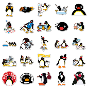 50Pcs Nhà Máy Nóng Bán Trang Trí Dán Tùy Chỉnh In Phim Hoạt Hình Dễ Thương Không Thấm Nước Kawaii Pingu Dán - Product Image 3