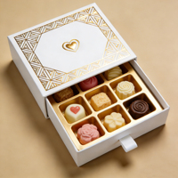 Boîte à bonbons en carton jetable carrée pour tiroir, impression personnalisée, fête d'anniversaire, pour les boutiques