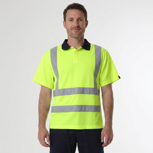 Best Supplier Hi Vis Reflective Safety Workwear <b>Polo</b> Shirt Men Quick Dry <b>Polo</b> T Shirt Solid Color - Product Image 1