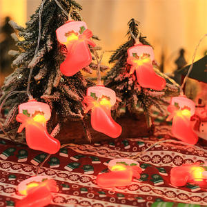 سلسلة أضواء LED 10 أضواء سلسلة ثلج M 2AA تعمل بالبطارية مع إضاءة عطلة رجل الثلج البلاستيكية - Product Image 5