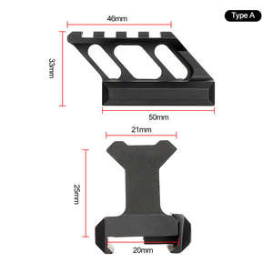 Accesorios de tiro de caza, soporte de 20mm, convertidor de instalación de riel de acero, Riel de guía, rango telescópico, Base de linterna - Product Image 3