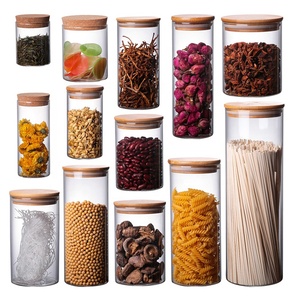 Hot Selling 2022 Glass Food Storage Jar Glass Spice Jar Borosilicate Glass Jar With Bamboo And Wooden Lid
