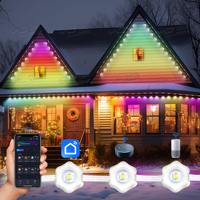 Unique 5in1 RGBCW LED luces permanentes para exteriores para el hogar RGBIC 2700K 6500K IP68 LED Point Light Navidad Boda