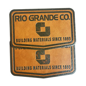 Neuheit: Personalisierte PU-Leder-Abzeichen mit Geprägtem Logo für Hüte und Kleidung, Kunstleder-Patches - Product Image 4