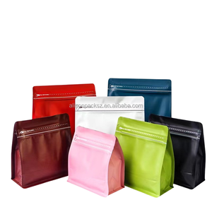 Magic Cube otto sacchetti di caffè sigillati laterali 150g 250g <span class=keywords><strong>0</strong></span>.5kg 1kg con valvola e linguetta per aprire i sacchetti di chicchi di caffè con cerniera - Product Image 5