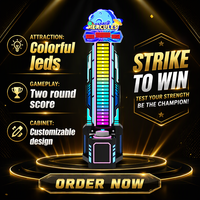 Hercules Münzbetriebener Arcade-Automat für Power King Hammer Strength Machine Big Metal Punching Sport Style Englisch US-Stecker