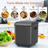Machine de compostage des déchets alimentaires à domicile, 2,5 L, recyclage des déchets, composteur électrique intelligent noir pour la cuisine
