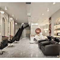 Conception d'intérieur pour salon de manucure et de beauté, service de rénovation complet sur mesure pour salon de coiffure commercial, décoration de salon