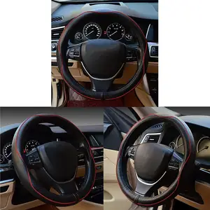 Steering Wheel Cover Microfiber Leather Steering Wheel Cover Anti-Slip Breathable Auto Car Steering Wheel Cover